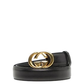 Gucci Double G Belt, Size 70/28, Black Leather, Women's, GUCCI