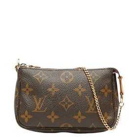 Louis Vuitton Monogram Mini Pochette Accessory Pouch M58009 Brown PVC Women's LOUIS VUITTON