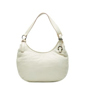 Gucci One-Shoulder Bag 101308 Ivory Leather Women's GUCCI