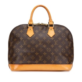 Louis Vuitton Monogram Alma PM Handbag M51130 Brown Leather Women's LOUIS VUITTON