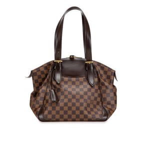 Louis Vuitton Damier Verona MM Handbag/Shoulder Bag N41118 Brown Leather Women's LOUIS VUITTON
