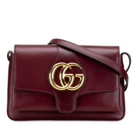 Gucci GG Marmont Ally Shoulder Bag 550129 Wine Red Bordeaux Leather Women's GUCCI