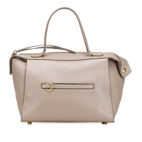 Celine Small Ring, Light Taupe Handbag, Greige and Beige Leather, Women's, CELINE