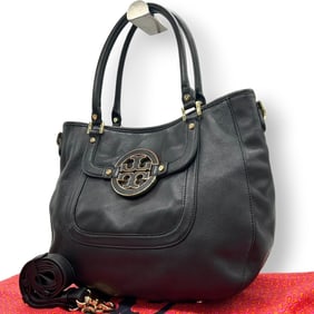 Tory Burch Amanda 2-Way Handbag/Shoulder Bag, Crossbody/Crossbody Style, Large Capacity, Pebbled