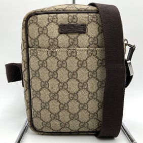 GUCCI 122754 Shoulder Bag GG Supreme Brown Beige for Men and Women