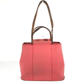 HERMES Cabag PM Tote Bag, 2-Way Handbag/Shoulder Leather/Canvas, Women's, Pink