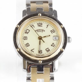 HERMES Clipper CL4.220 Watch, Date, Quartz, Battery-Operated, Women's
