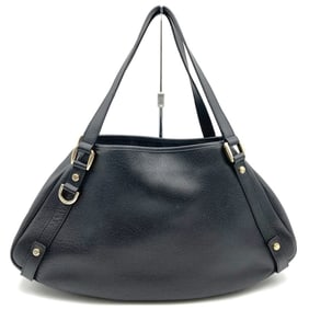 GUCCI 130736 Shoulder Bag Tote Leather Black Women's Men's