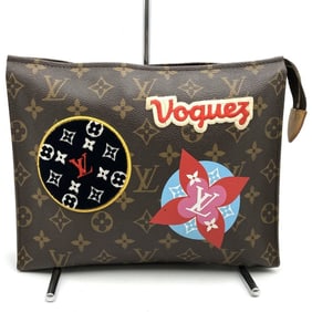 LOUIS VUITTON M43997 Poche Toilette 26 Monogram Brown Pouch Clutch Second Bag for Men and Women