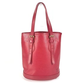 LOUIS VUITTON M5899E Epi Petit Bucket PM Tote Bag/Shoulder Bag in Leather, Women's, Red