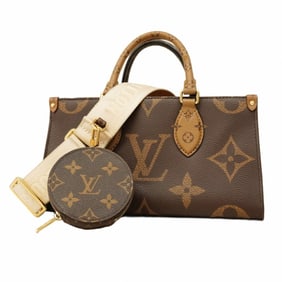 Louis Vuitton Monogram Giant Reverse On-the-Go EW M46653 Handbag, Brown, 2-Way Bag for Women