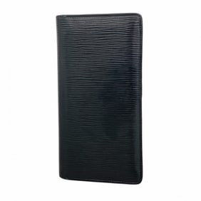 Louis Vuitton Epi Leather Long Wallet, Portefeuille Brazza M60622, Noir, Men's