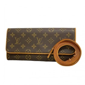 Louis Vuitton Monogram Pochette Twin GM Shoulder Bag M51852 Brown Women's