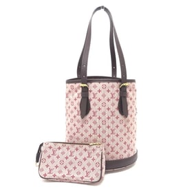LOUIS VUITTON Monogram Mini Bucket PM with Pouch, Special Order Handbag, Canvas/Leather, Women's,
