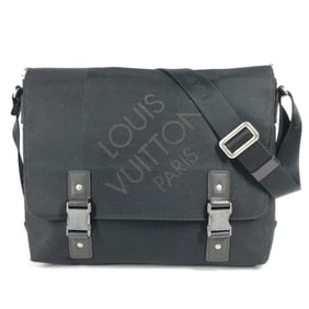 LOUIS VUITTON M93079 Damier Geant Lou Flap Messenger Bag/Shoulder Bag in Canvas, Men's, Black