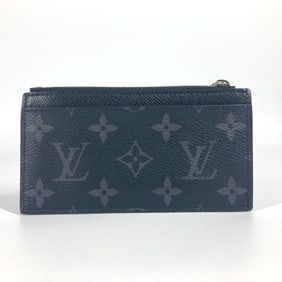 LOUIS VUITTON M30271 Monogram Eclipse Coin/Card Holder Wallet, Coin Purse, Fragment Case, Canvas,