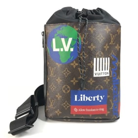 LOUIS VUITTON M44625 Monogram Chalk Sling Bag, Drawstring Shoulder Canvas, Unisex, Brown