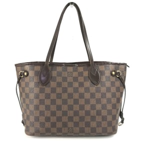 LOUIS VUITTON N40600 Damier Neverfull PM Tote Bag, Shoulder Handbag, Canvas, Women's, Ebene, Brown