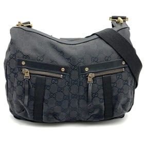 GUCCI 90762 GG Canvas Shoulder Bag in Black for Men and Women