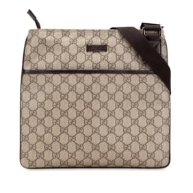 Gucci GG Supreme Shoulder Bag 141626 Brown Leather Women's GUCCI