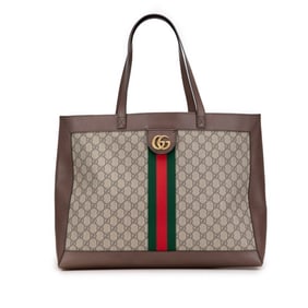 Gucci x Disney The Three Little Pigs GG Supreme Ophidia Handbag Tote Bag 547947 Beige Multicolor
