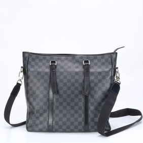 Louis Vuitton Damier Graphite Tadao PM NM N41467 Leather Messenger Shoulder Bag for Men