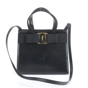 Salvatore Ferragamo Vara Ribbon Leather 2-Way Shoulder Bag/Handbag/Tote Bag for Women