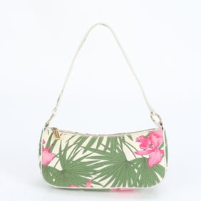 Celine Botanical Pattern Accessory Pouch Leather Shoulder Bag One-Shoulder Tote Handbag Women's