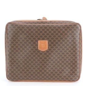 Celine Macadam Leather Second Bag/Clutch/Pouch Brown Men's