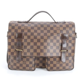 Louis Vuitton Damier Broadway N42270 Leather Briefcase Tote Bag for Men