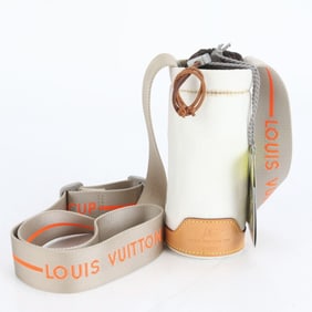 Louis Vuitton Damier Geant LV Cup Shoulder Bag with Bottle Case Holder, Cylindrical, Leather,