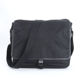 Prada Tessuto Nylon Triangle Logo Leather Shoulder Messenger Bag for Men