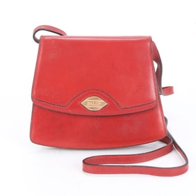 Bally Italian Leather Shoulder Bag, Crossbody Handbag, Tote Bag with Gold Hardware for Women