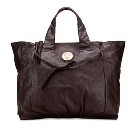 Gucci Guccissima Hysteria Handbag Tote Bag 197022 Brown Leather Women's GUCCI