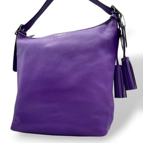 Coach Legacy Leather Shoulder Bag in Purple (u6 19889) - Can be worn over the shoulder or as a tote
