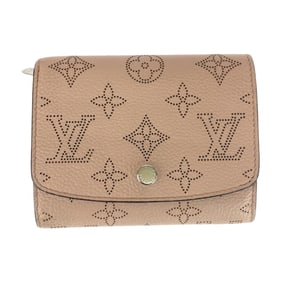 LOUIS VUITTON Monogram Mahina Portefeuille Iris Magnolia Silver Hardware Leather Compact Wallet