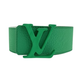 LOUIS VUITTON Men's Santur 90cm (36") Green Leather Belt with Hardware (M0581)