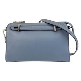 Michael Kors 30H6SUES2L Blue Leather Shoulder Bag with Silver Hardware, Women's
