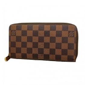 Louis Vuitton Damier Zippy Wallet N60015 Ebene Long for Men and Women
