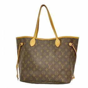 Louis Vuitton Monogram Neverfull MM Tote Bag M40156 Brown Women's