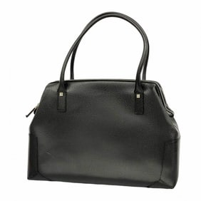Salvatore Ferragamo Gancini Leather Handbag in Black for Women
