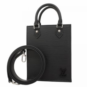 Louis Vuitton Epi Petite Sac Plat Handbag M69441 Noir 2-Way Bag for Women P1474448