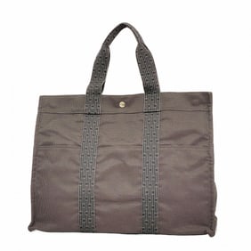 Hermes Hermès Air Line GM Canvas Tote Bag, Gray, Men's and Women's