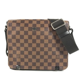 LOUIS VUITTON N41031 Damier District NM PM Flap Messenger Bag/Shoulder Bag in Canvas, Unisex, Ebene