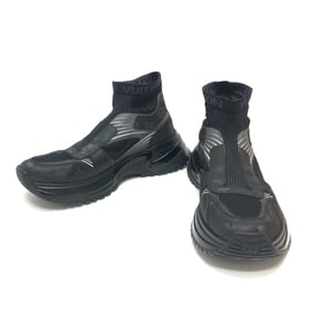 LOUIS VUITTON Louis Vuitton Runaway Pulse Line Fabric Sock Sneakers, Canvas, Men's, Black