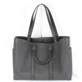 LOUIS VUITTON Sac Plat 24H M21865 Tote Bag, Taurillon Monogram, Black, Men's, Soft Material