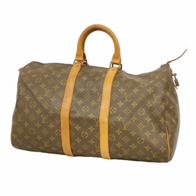 Louis Vuitton Monogram Keepall 45 Boston Bag M41428 Brown Men's and Women's