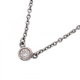 Tiffany Necklace By the Yard 1PD Pt950 Platinum Diamond Women's