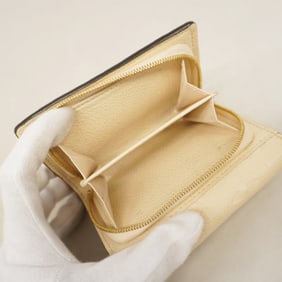 Louis Vuitton Monogram Empreinte Metisse Wallet M81071 Creme Women's
