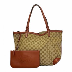 Gucci GG Canvas Tote Bag 247209 Brown Women's
